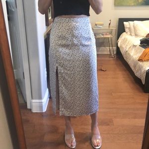 Cheetah print midi skirt